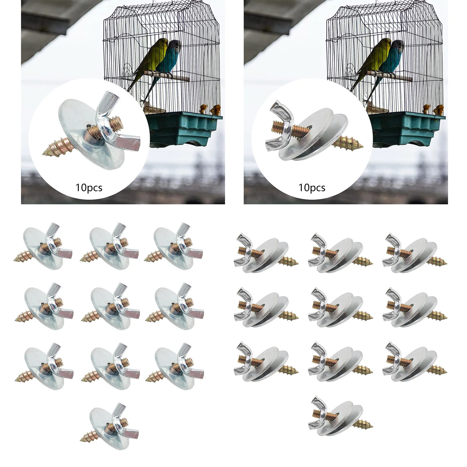 10x Bird Cage Perch Fixing Screws and Nuts M5*30  to Make Bird Perches for Building Wood Birds Perch