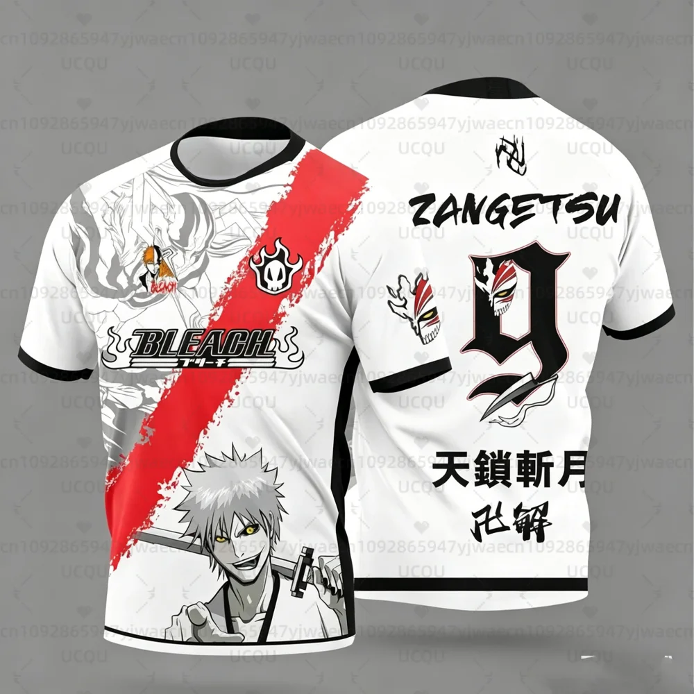New 2026 Japan Anime Bleach Jersey Summer Men's Women's Soccer Shirt Casual Sports T-Shirt Tops
