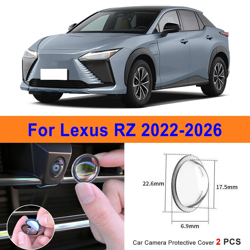 

360 Reverse Image Car Camera Cover Anti-Scratch PC Lens Protector Stickers For Lexus RZ 2022-2026 2Pcs