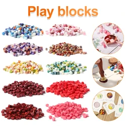 100pcs Octagon Sealing Wax Beads Mixed Color Seal Stamp Wax Tablet Pill for Envelope Wedding Invitation Waxes Craft Decoration