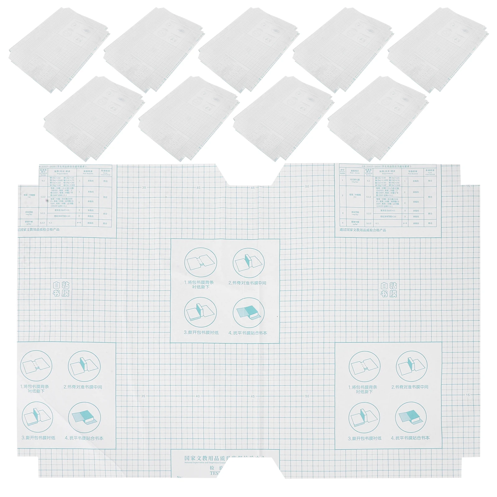 10 Sheets Waterproof Book Cover Transparent Frosted Self Adhesive Reusable School Textbook Accessories Anti Scratch