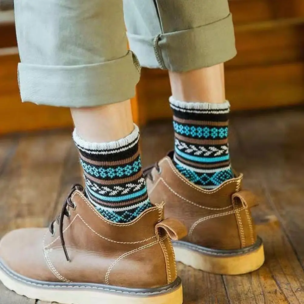 5 أزواج من الجوارب الحرارية للرجال والنساء، جوارب طاقم محبوكة دافئة للشتاء، جوارب رياضية كاجوال بحلقة تيري ناعمة للطقس البارد #6