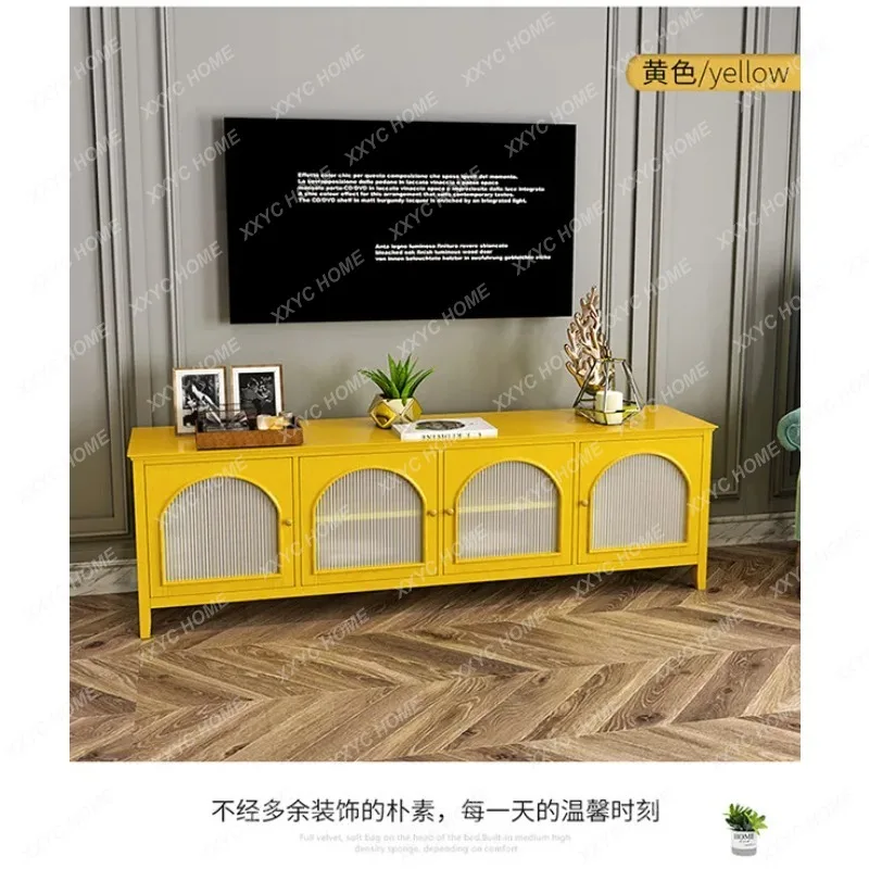 XX solid wood TV cabinet  light luxury small apartment simple floor cabinet locker,  retro