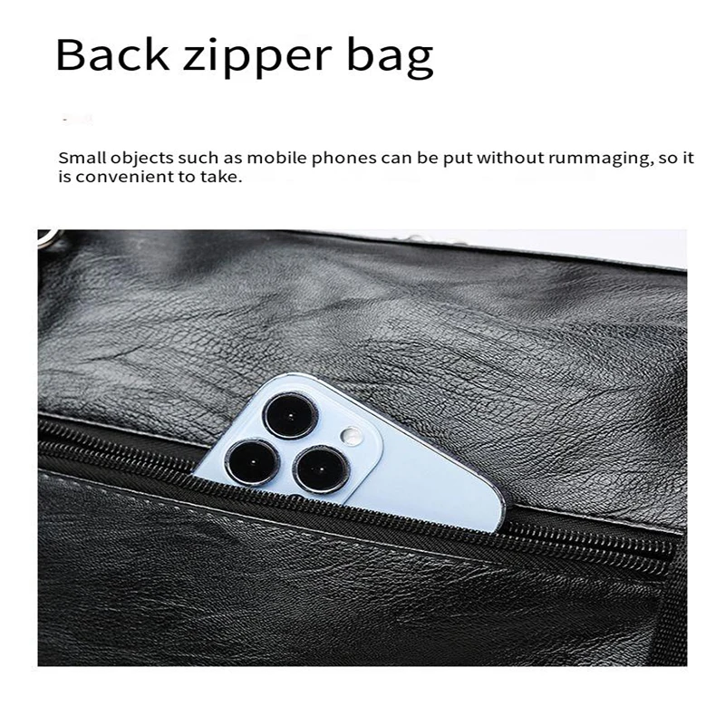 New Business Travel Shoulder Crossbody Travel Bag PU Soft Leather Texture Sports Training Bag Large Capacity Handheld Storage