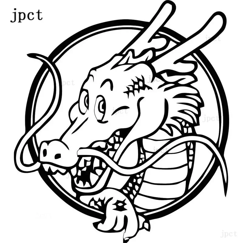 CTCM 13.3cm * 15cm dragon fun vinyl shape motorcycle car black silver s6-2926 waterproof cover scratch sticker