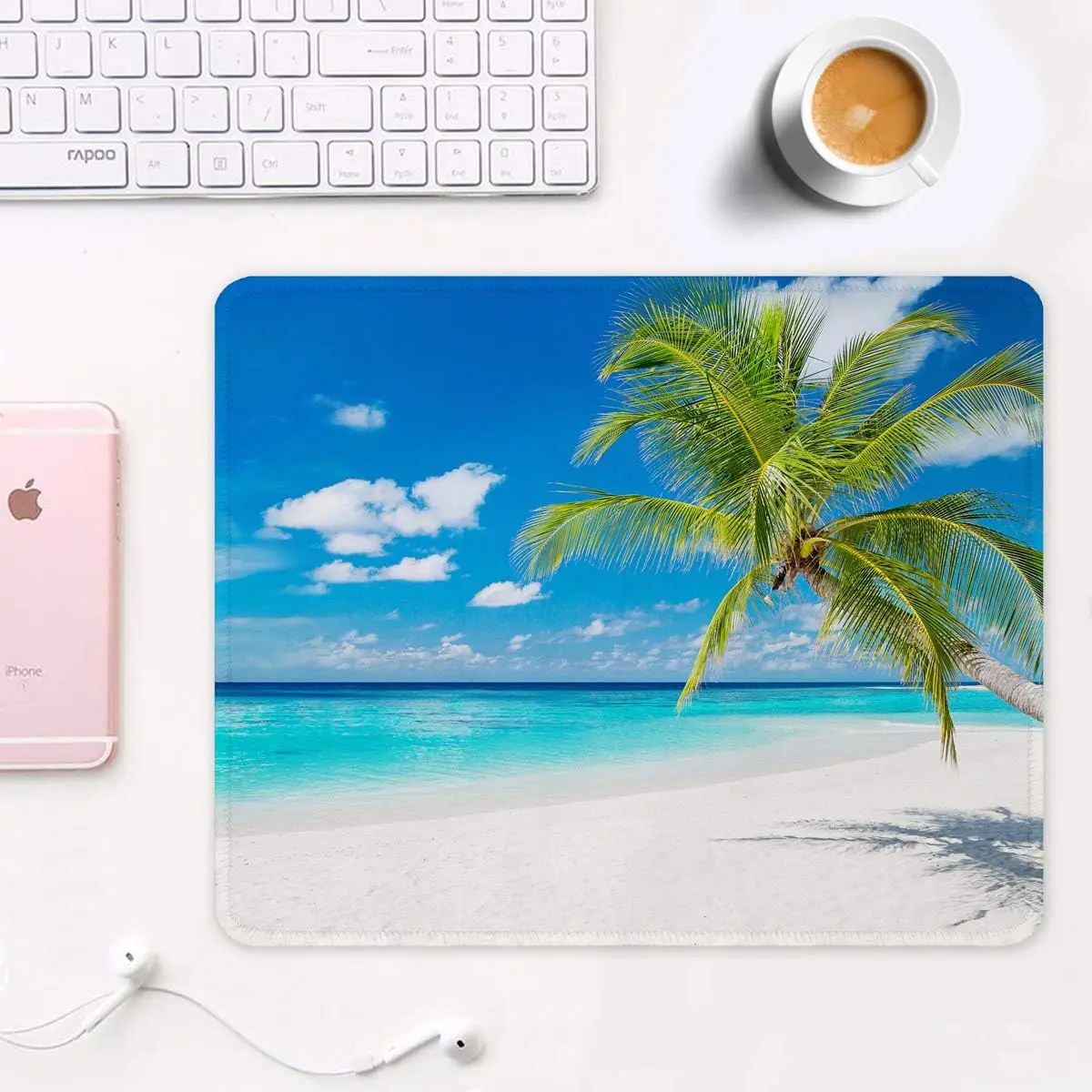 Mouse pad 1pc Mouse pad artisan Summer Beach Theme Computer Mouse Pad Desk Non Slip Rubber Stitched Edges