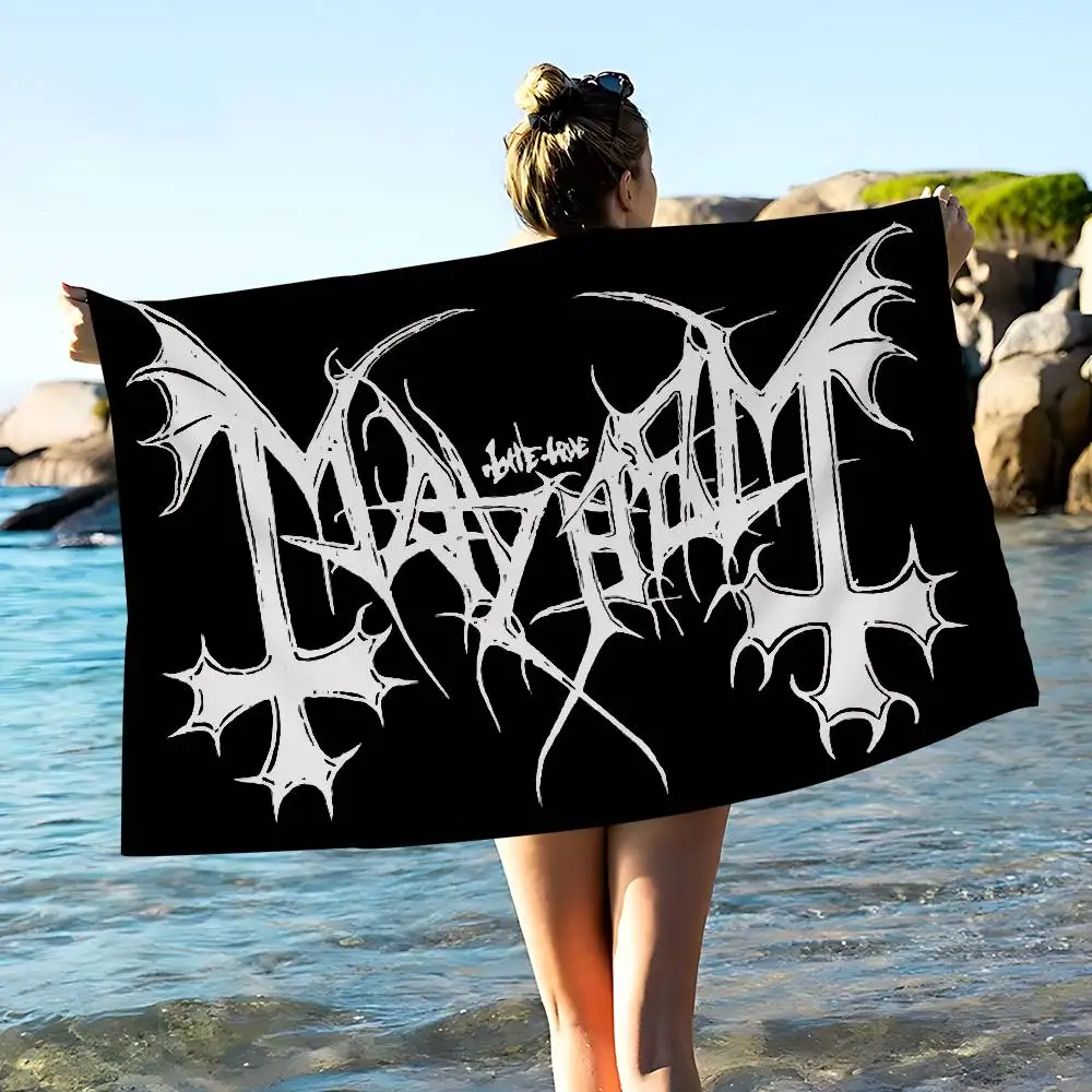 الفوضى الموت روك باند أنيمي الشاطئ السباحة منشفة لينة ماصة منشفة هدايا الأطفال للأطفال السفر التخييم الصالة الرياضية #2