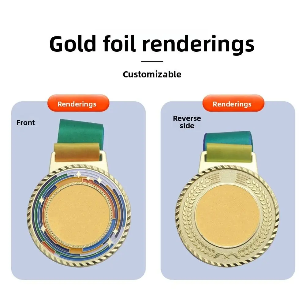

Цветная лента, пустые медали, золото, серебро, бронза, 7,5x6,5 мм, цветная медаль, универсальный сувенир, орнамент для спортивной встречи