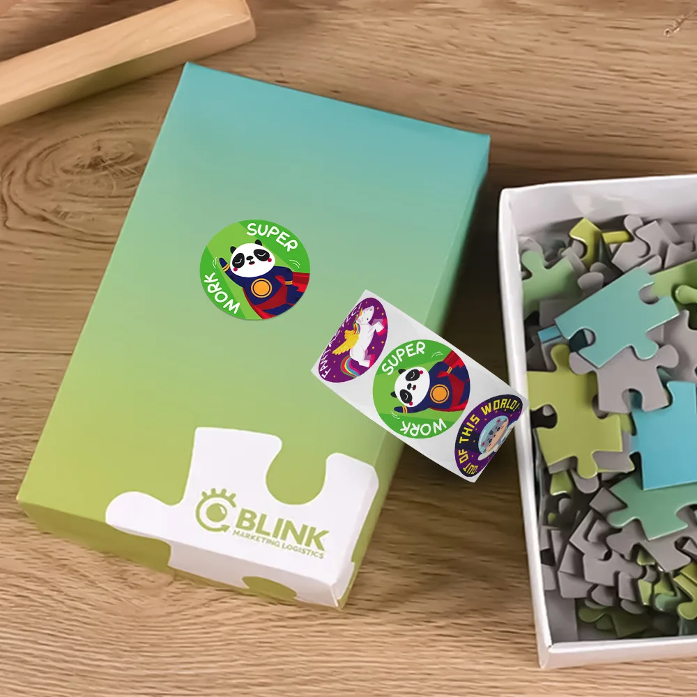 500 stücke/Rolle niedlichen Cartoon Tiere Belohnung Aufkleber für Kinder Schullehrer liefert klassische Spielzeug Geschenk Versiegelung dekorative Briefpapier