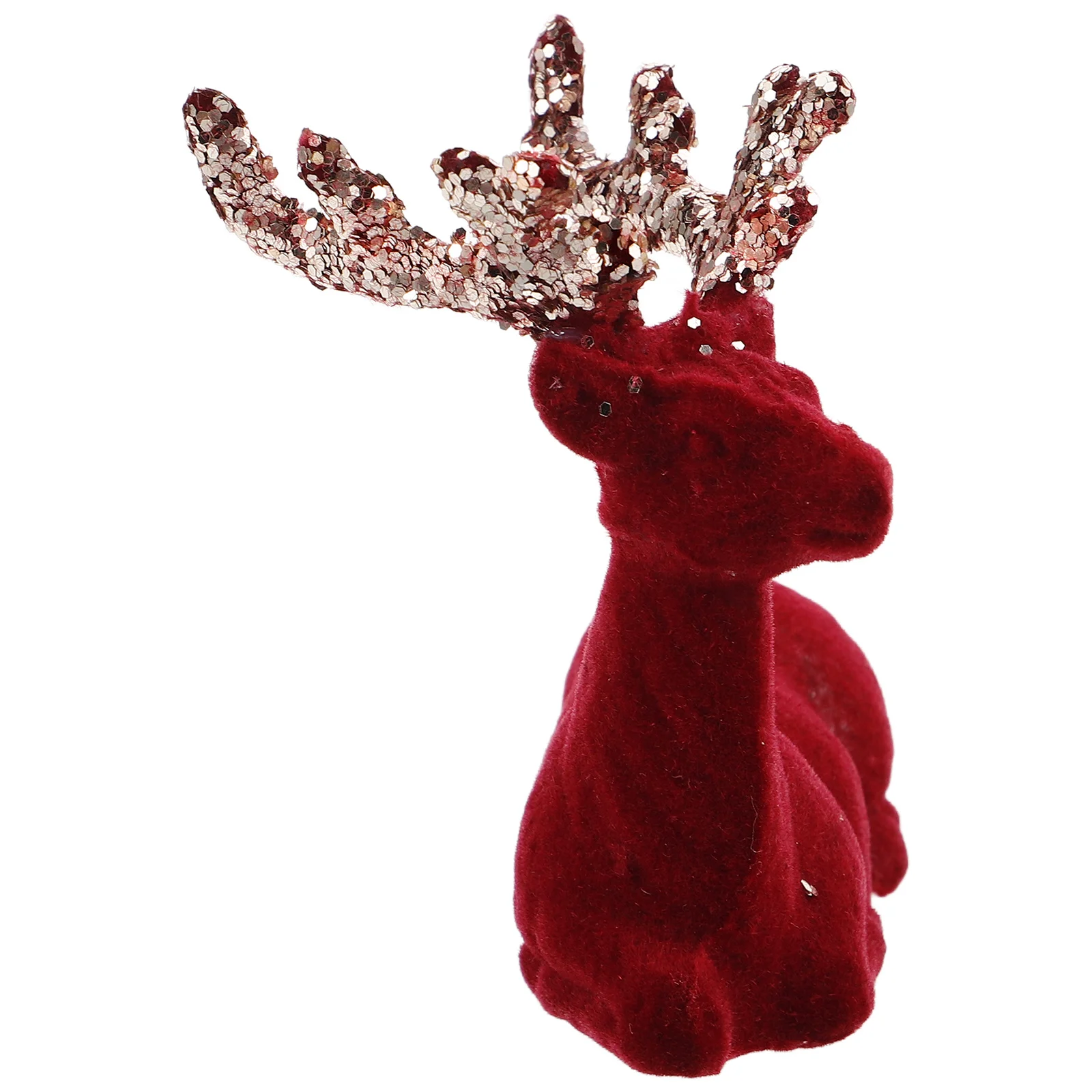 

1pcs Deer Ornament Flocking Material Lifelike Elk For Christmas Tree Decoration Tabletop Xmas Decor Winter Holiday Home Use