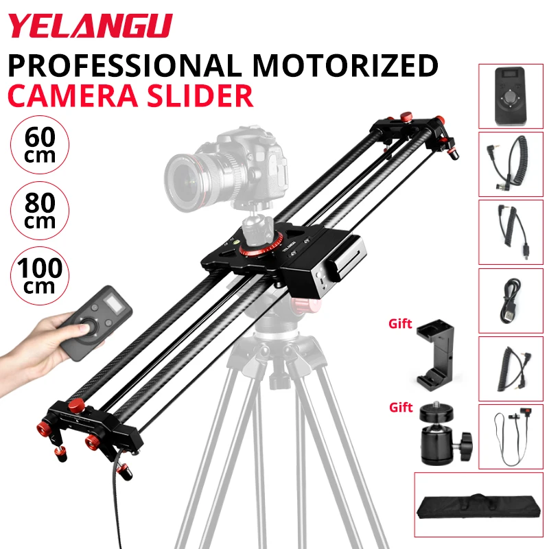 Professional Motozied Camera Slider Wireless Control Remote Carbon Fiber Track Rail for Sony Canon Video and Time Lapse