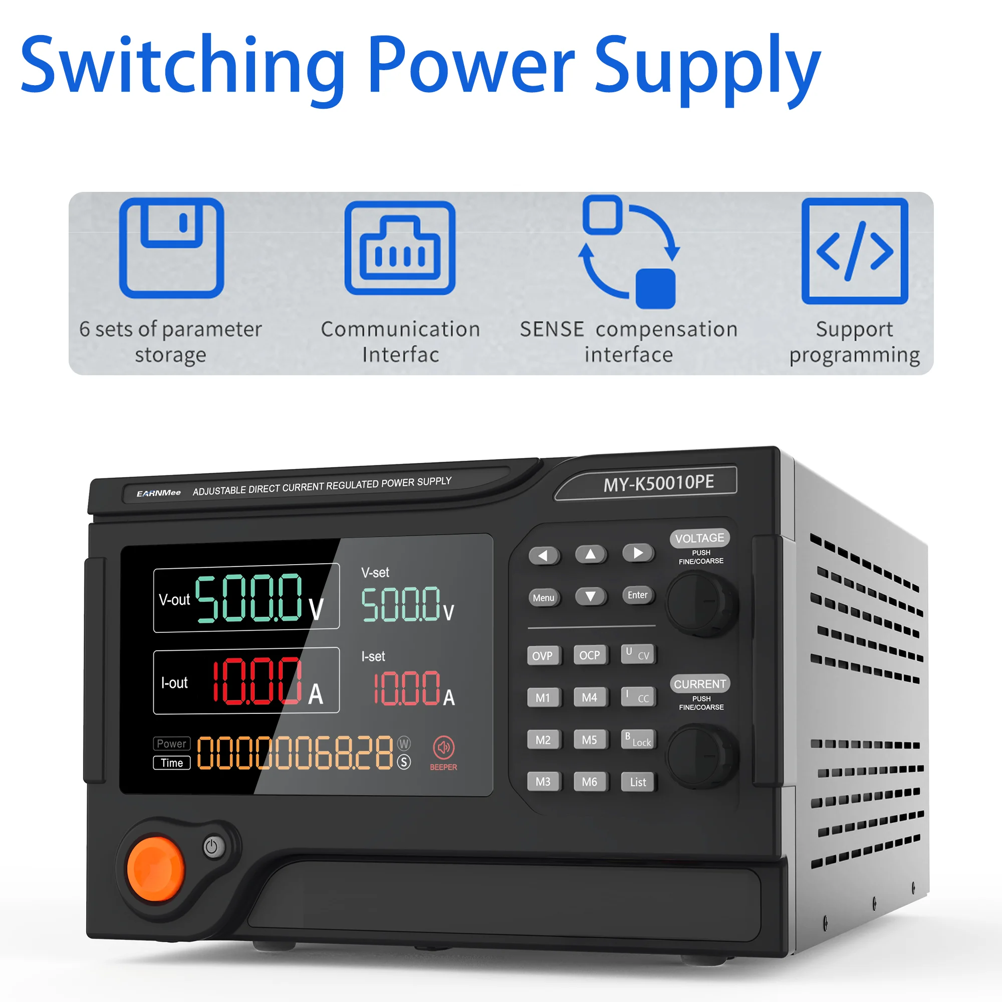 laboratory adjustable 500V 10A  bench programmable dc power supply testing repairing school