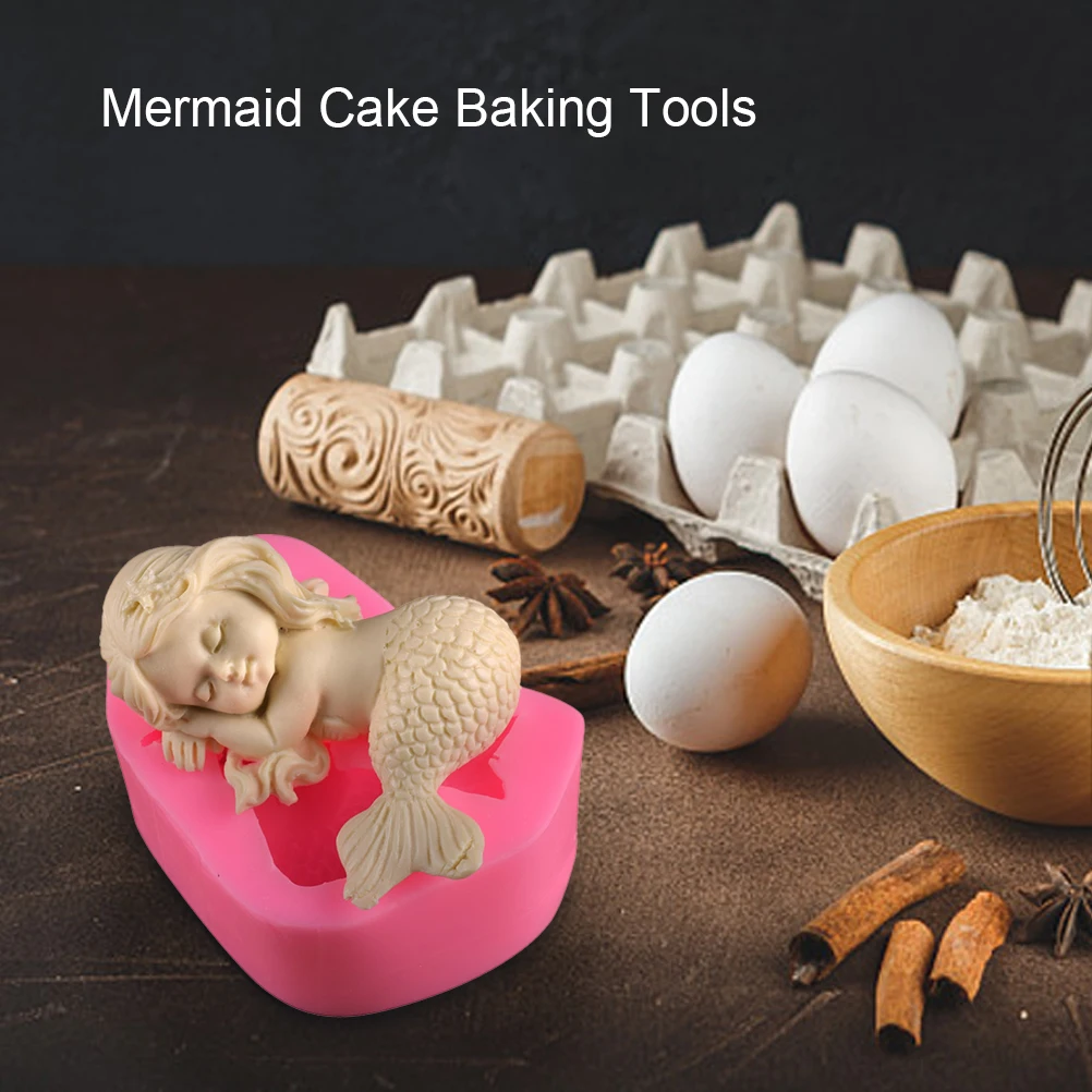 Mermaid Silicone Mold Simulation Mermaid Cake Mold Non-stick Mold