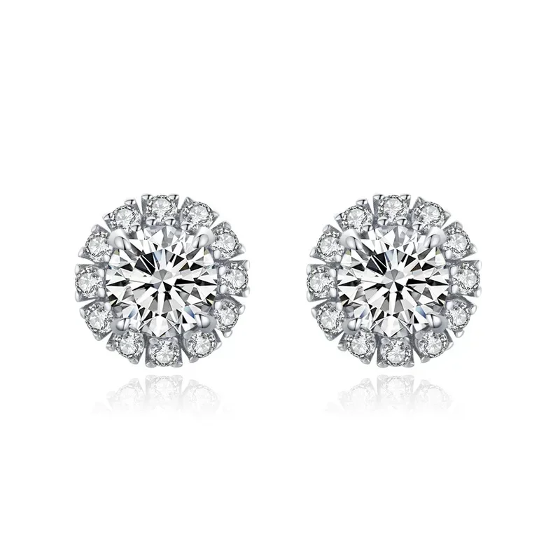 VCE1-Boucles d'oreilles en argent brillant absorbe ouissant pour femmes et filles, clair CZ, ciseaux, bijoux exquis, mode