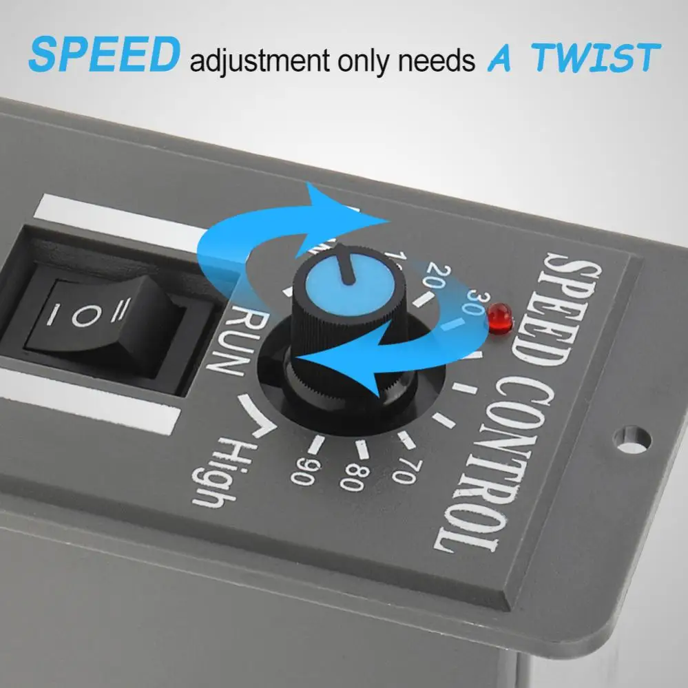 Motor Speed Controller Adjustable Speed with Switch Controller DC Motor Governor 6A Reversible Switch