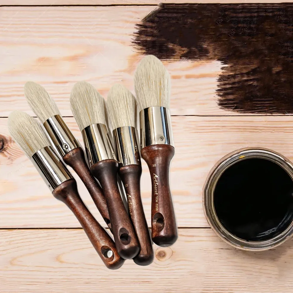 Artsecret 92 mm Short Handle Trim Paint Thick Brush Synthetic Hair Edge Painting Brush TCW-3258