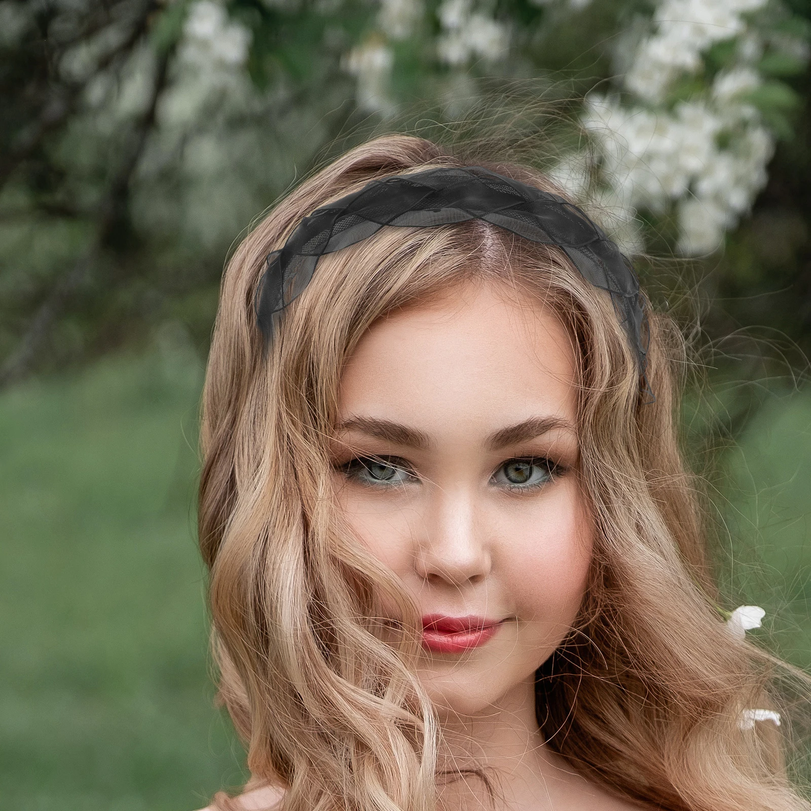 

Black Mesh Elastic Headband for Women Elegant Lightweight Retro Hair Accessories Fashion Hairband Holiday Bridal Headwear