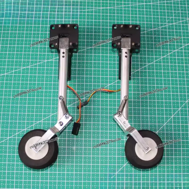 Remote Control Aircraft Accessories 130-160mm Double Spring Single Wheel Kneeling Shock Absorption, Retractable Landing Gear