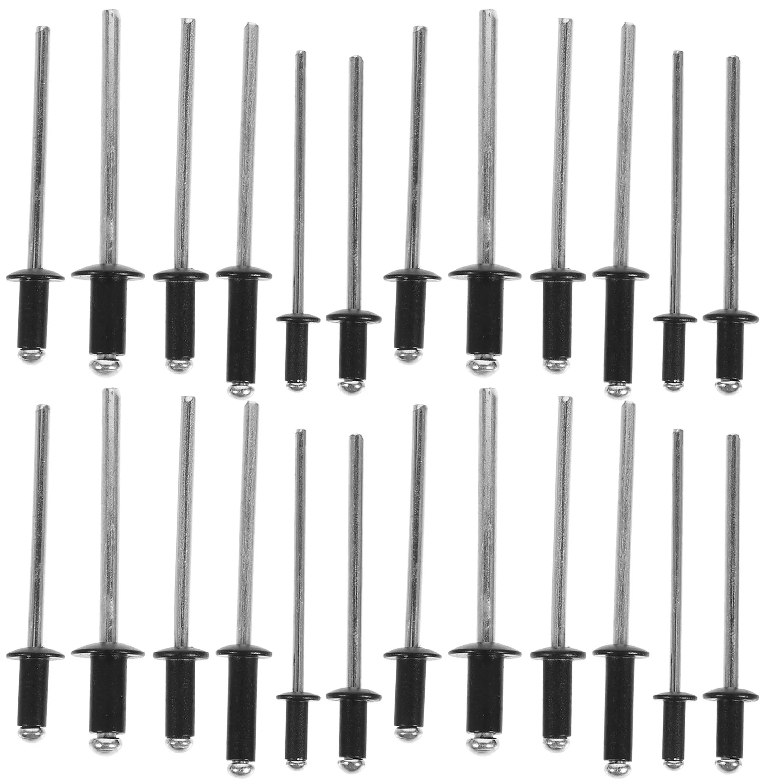 180個入り ブラックアルミニウムポップリベット 金属製 安定した迅速な取り付け 多目的ブラインドリベット詰め合わせ ポップリベット