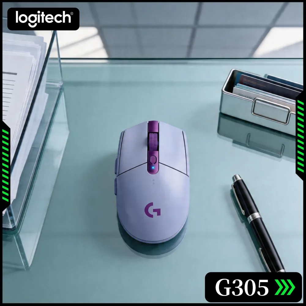 Logitech G305 Wireless Game Mouse LIGHTSPEED 6 Custom Buttons Small Footprint Save Desktop Space PC Mac Gamers