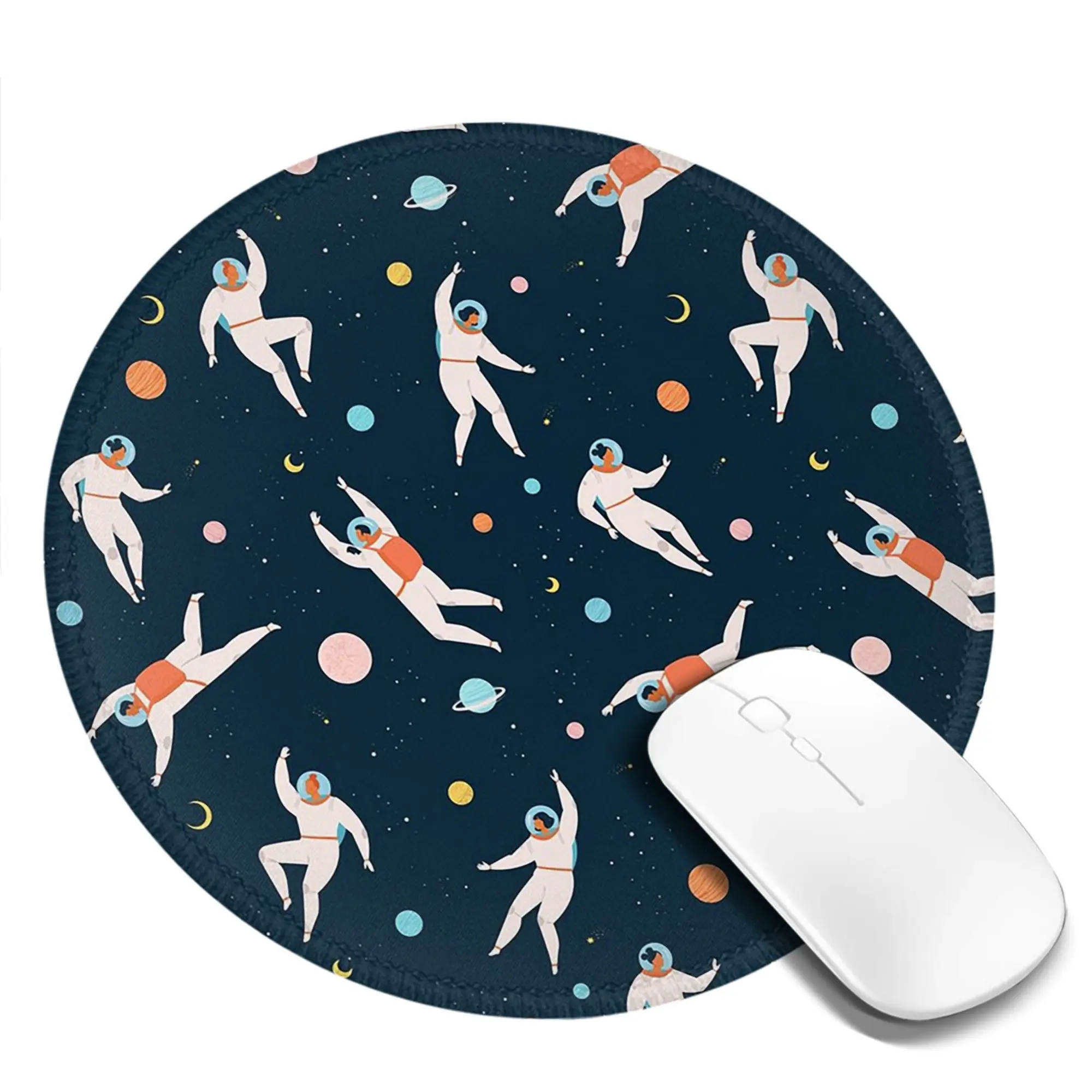 Space adventure astronaut explore cosmos seamless fabric Mouse Pad Computer Keyboard Mouse Mat Laptop Desk Mat Office Table Mats