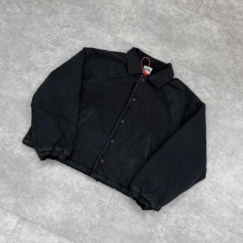 

Стираный сезон 4, Kanye West, флисовая куртка на молнии с лацканами для мужчин и женщин, зимние свободные зимние толстые теплые куртки, пальто