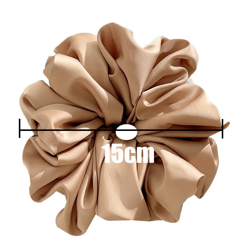 1 stuks extra grote kunstzijde pluizig, hoge elasticiteit, zacht en zijdeachtig, luxe casual comfortabele mode scrunchie voor dames