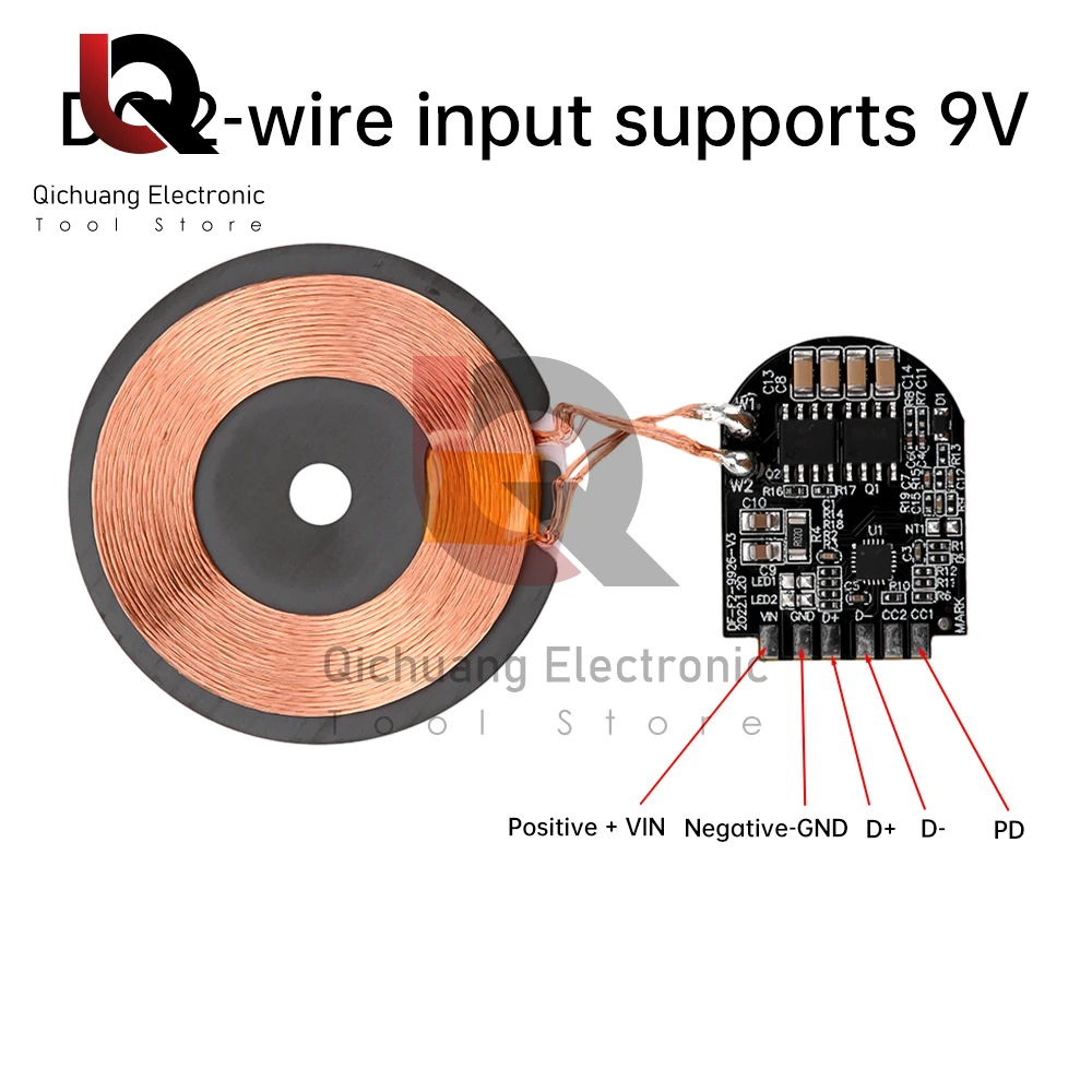 15W High Power Wireless Charger Module Transmitter PCBA Circuit Board with For Qi Coil Support  Magnetic Fast Battery Charger