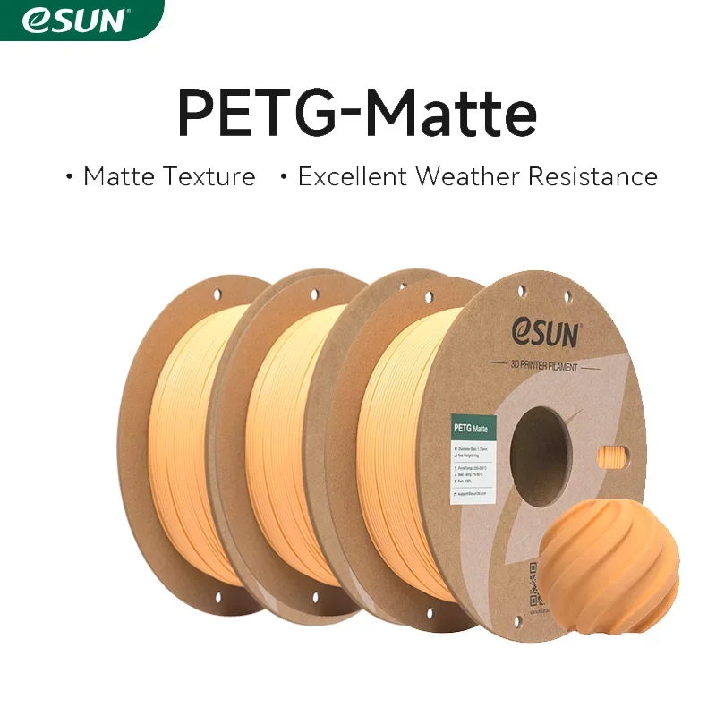 Image of ESUN Mattes PETG 3/4/5kg 3D-Druckfilament 1kg/Rolle 1,75mm Matte Textur & Satte Farben Hohe Kosteneffizienz 3D-Filament für den Außenbereich Schnelle Lieferung