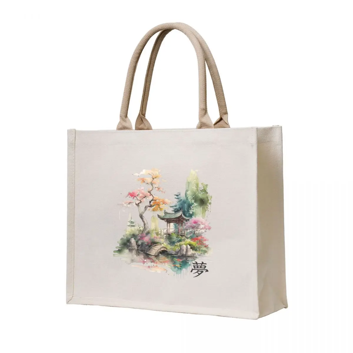 

Dream - beautiful garden - Japanese watercolor aesthetic Tote Bag Women's shopping bag large size bags