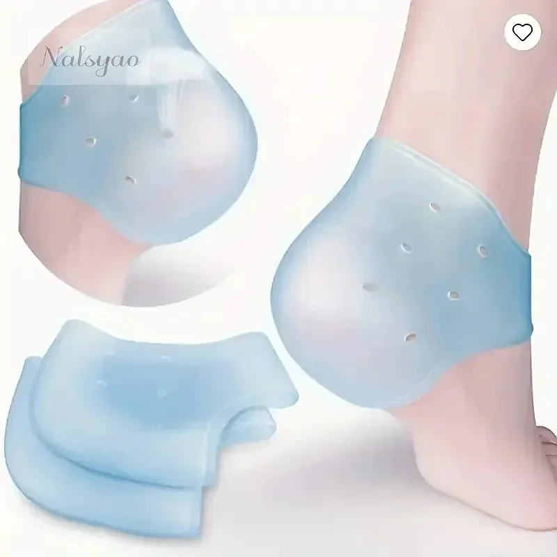 Wholesale Washable Blue Silicone Heel Protectors Unisex Day Night Care Breathable Long-Lasting Comfort