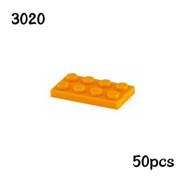 50 قطعة اللبنات السائبة رقيقة الشكل الطوب 2x4 نقطة التعليمية الإبداعية حجم متوافق مع 3020 ألعاب بلاستيكية للأطفال