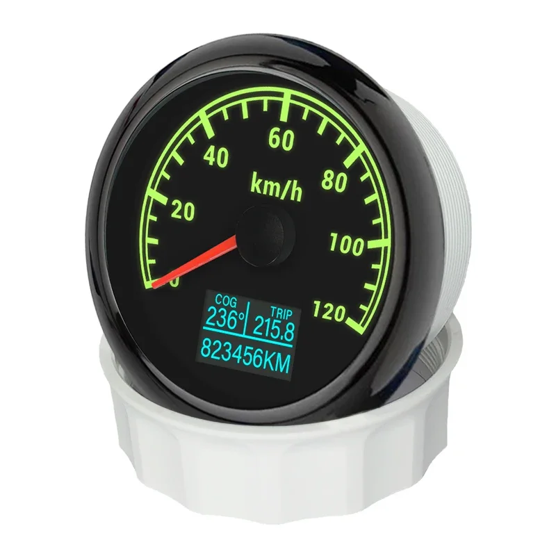 Newest 85mm GPS Speedometer 0-30knots 60km/h 0-120KMH 160MPH Odometer with 7 Colors Backlight for Car Boat Motorcycle Yacht