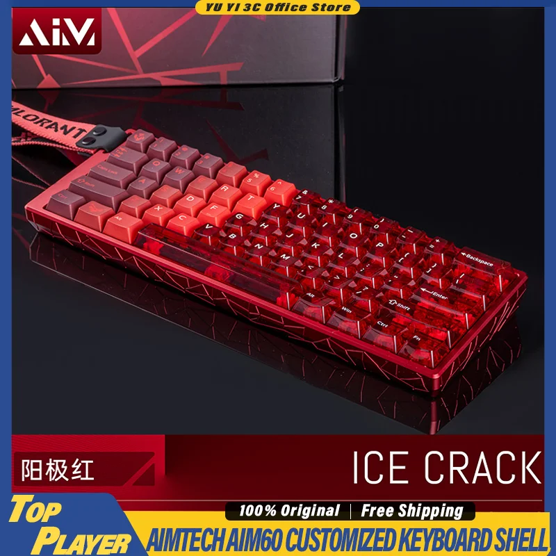 

AIMTECH AIM60 Gaming Keyboard Shell for Customized GH60 Layout Keyboard PCB CNC Aluminum Shell for Wooting60 HE/HE+/HEV2 RAKKA60