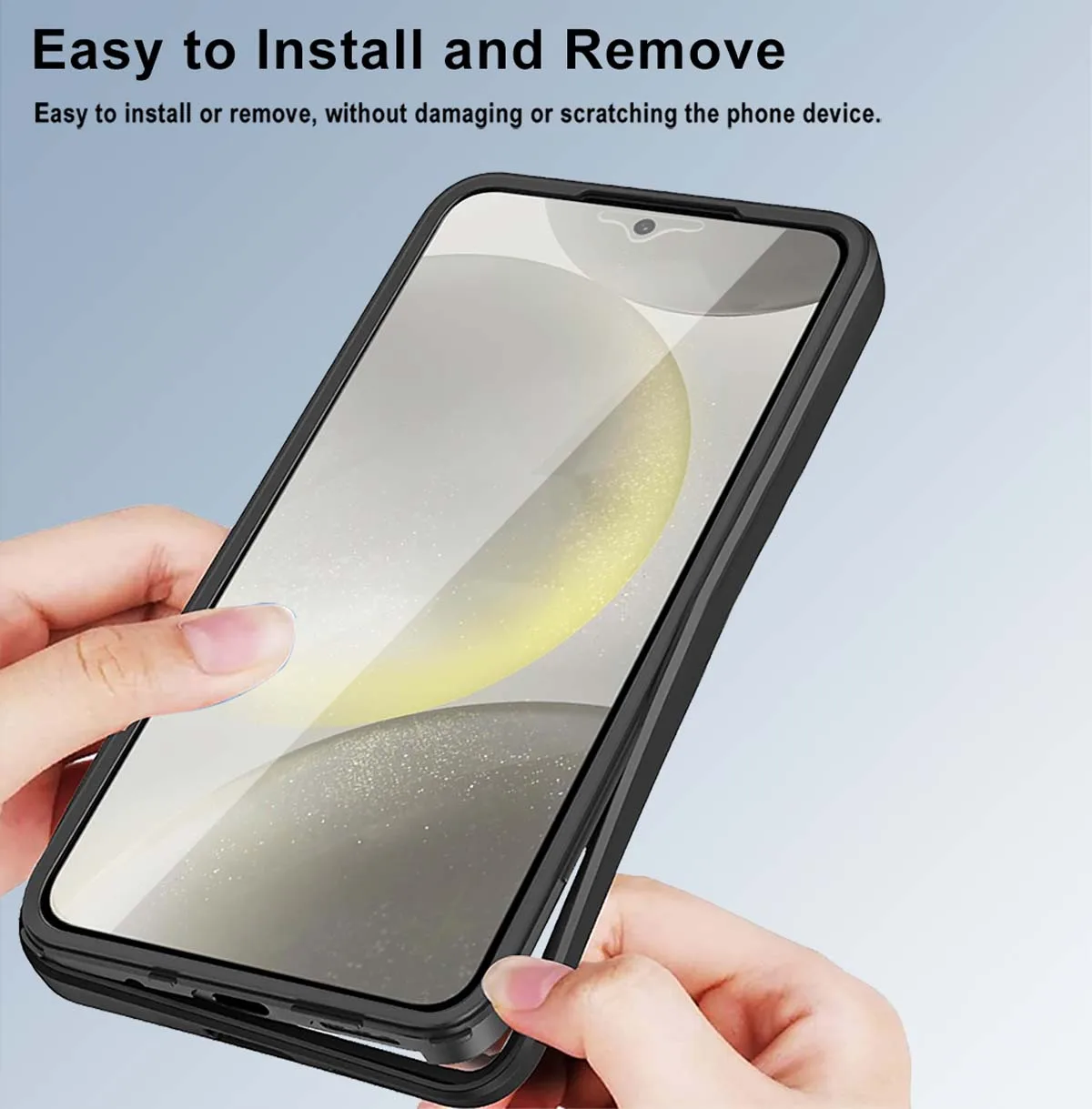 Anti-Schock- und Anti-Fall-360-komplett verpackte Handyhülle für Samsung Galaxy A16 A15 A14 A13 A06 A05S A04S transparente Handyhülle – Detail 4