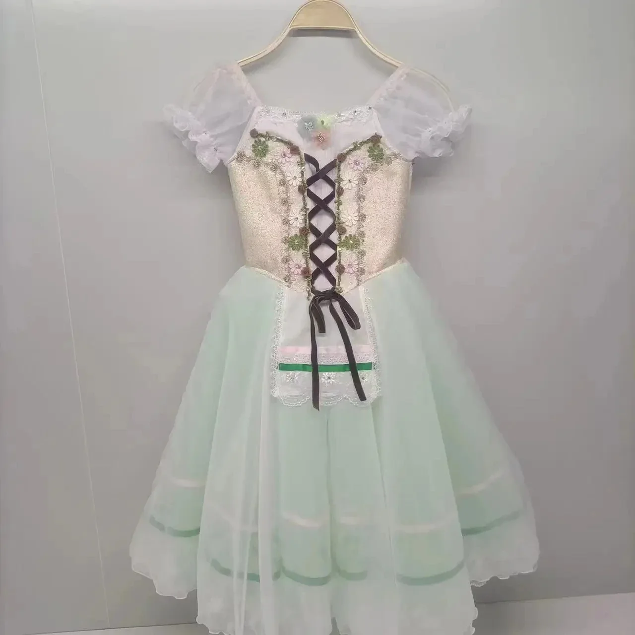 Giselle Ballettrock Farmer Variations Langes Kleid High-End Private Custom Erwachsene Kinder Königsblau Farbverlauf Blau Langes Kleid