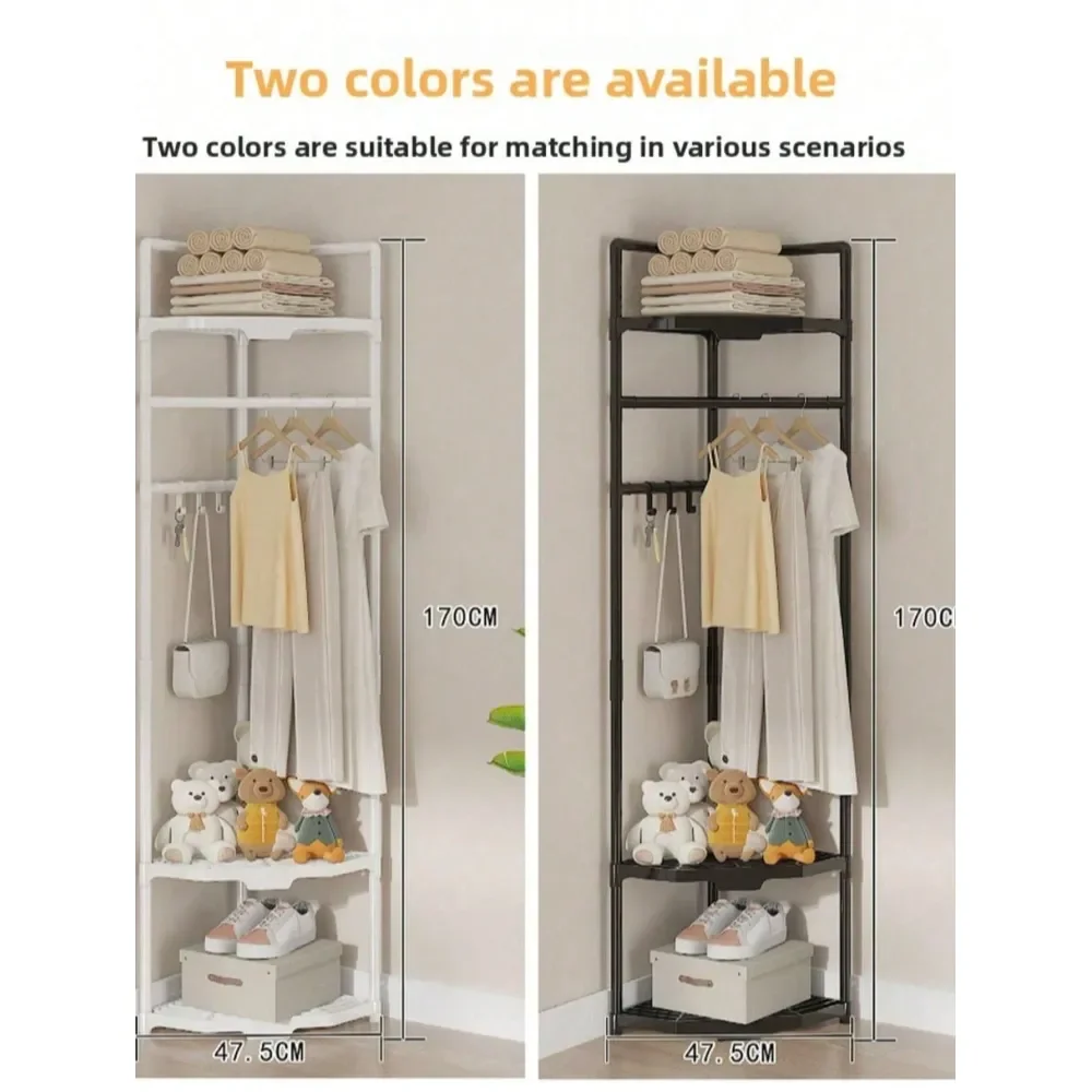 

Minimalist FloorStanding Coat Rack, Suitable For Entryway, Living Room, Bedroom, Bathroom For Clothing Storage, Also Can Be Use