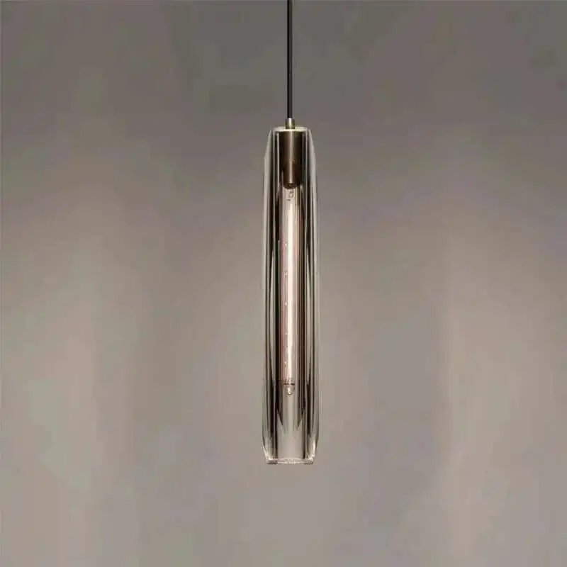 

Postmodern Tulip Copper Gold Crystal Vertical Chandelier Living Room Dining Room Corridor Bedside Bedroom Home Decor Lamp