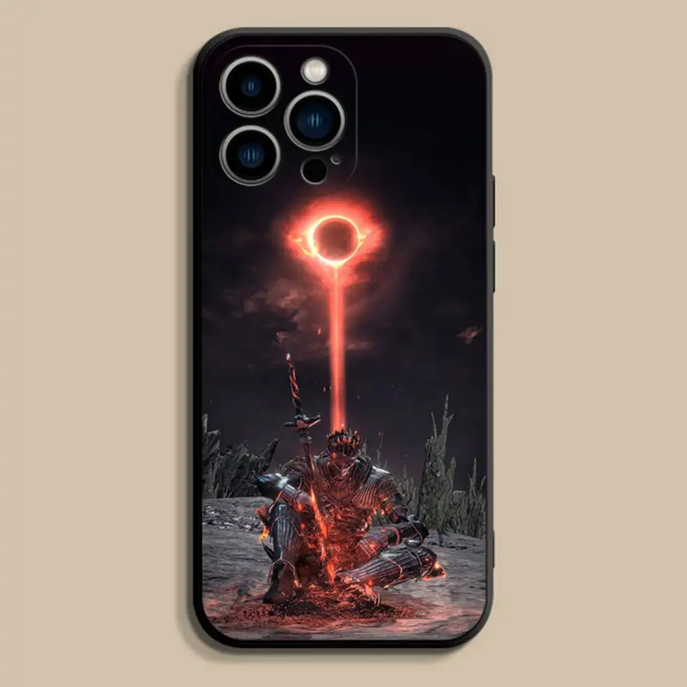 Coque de téléphone Cool d-dark s-souls, étui souple noir pour iPhone 17,16,15,14,13,12,Pro,Max,Plus,E,SE4,Air,Mini