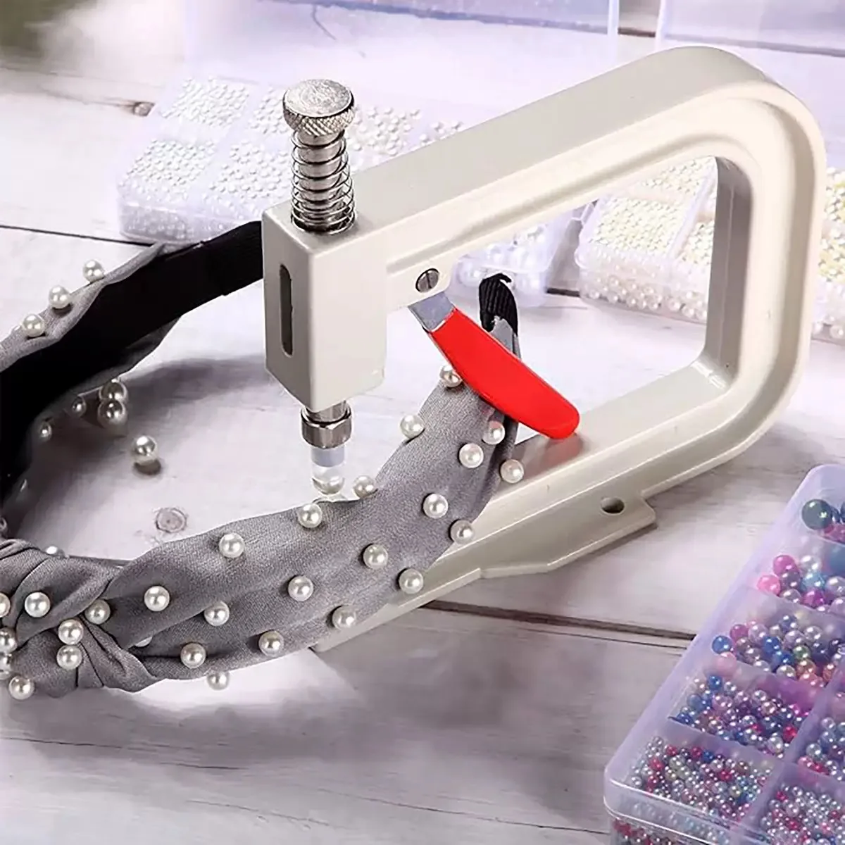 1Set Pearl Embedding Machine Clothing Tool for Shoe And Bag Repair Rhinestone Embellishment Handbag Repair Kit