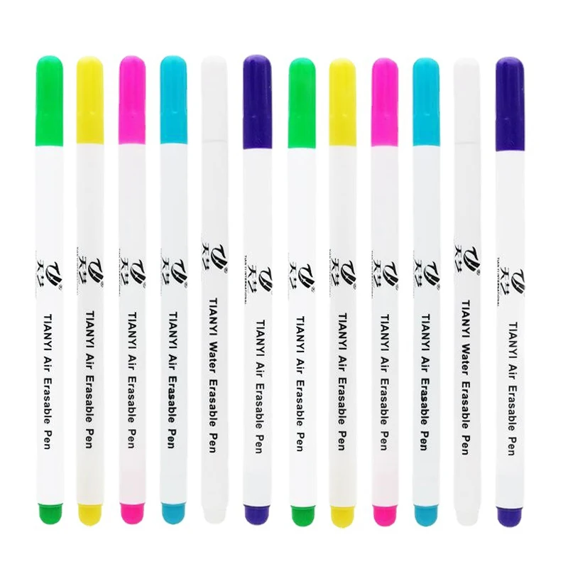 6/12pcs/set Erasable Fabric Marker Marker Pen Cross-stitch Sewing Tools Can Be Used with Water-soluble Ink Pens for Embroidery
