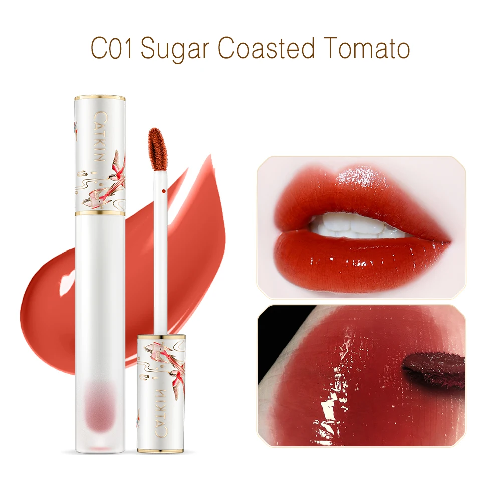 CARKIN Makeup Lip Gloss, Glitter & Satin Lip Gloss,Waterproof Long Lasting Moisturizing Lipstick