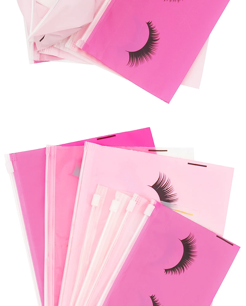 10 stücke Wimpern Nachsorge Taschen Mit Reißverschluss Kulturbeutel Make-Up Tasche Kosmetische Reise Schönheit Werkzeug Verpackung Lash Verlängerung Liefert – Detail 9