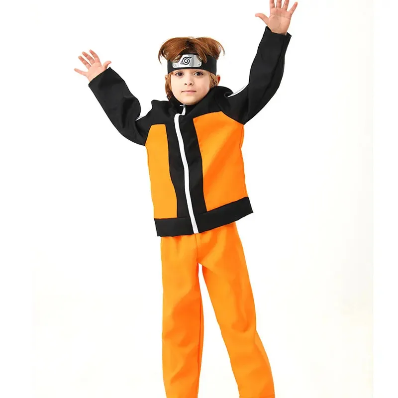 Bear's Den Children Adult Anime Ninja Cosplay Costume Performance Clothes Boys Men Uzumaki Uniform Kids Halloween Cost New 2025