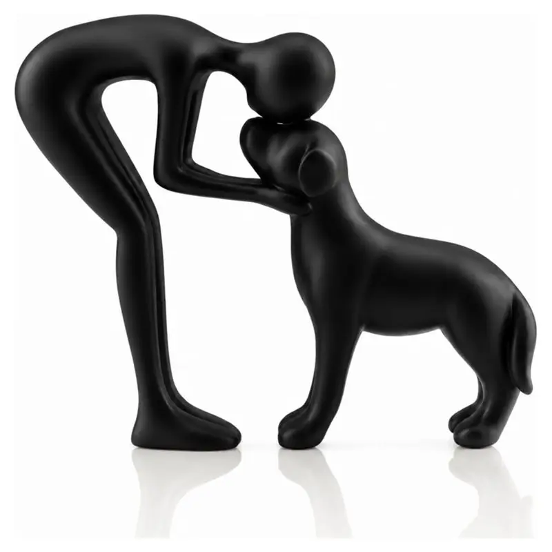 A95I-Love My Dog Figurines Statues Dog Angel Friendship Remembrance Gifts Sculpted Hand-Painted Figures For Dog Lovers