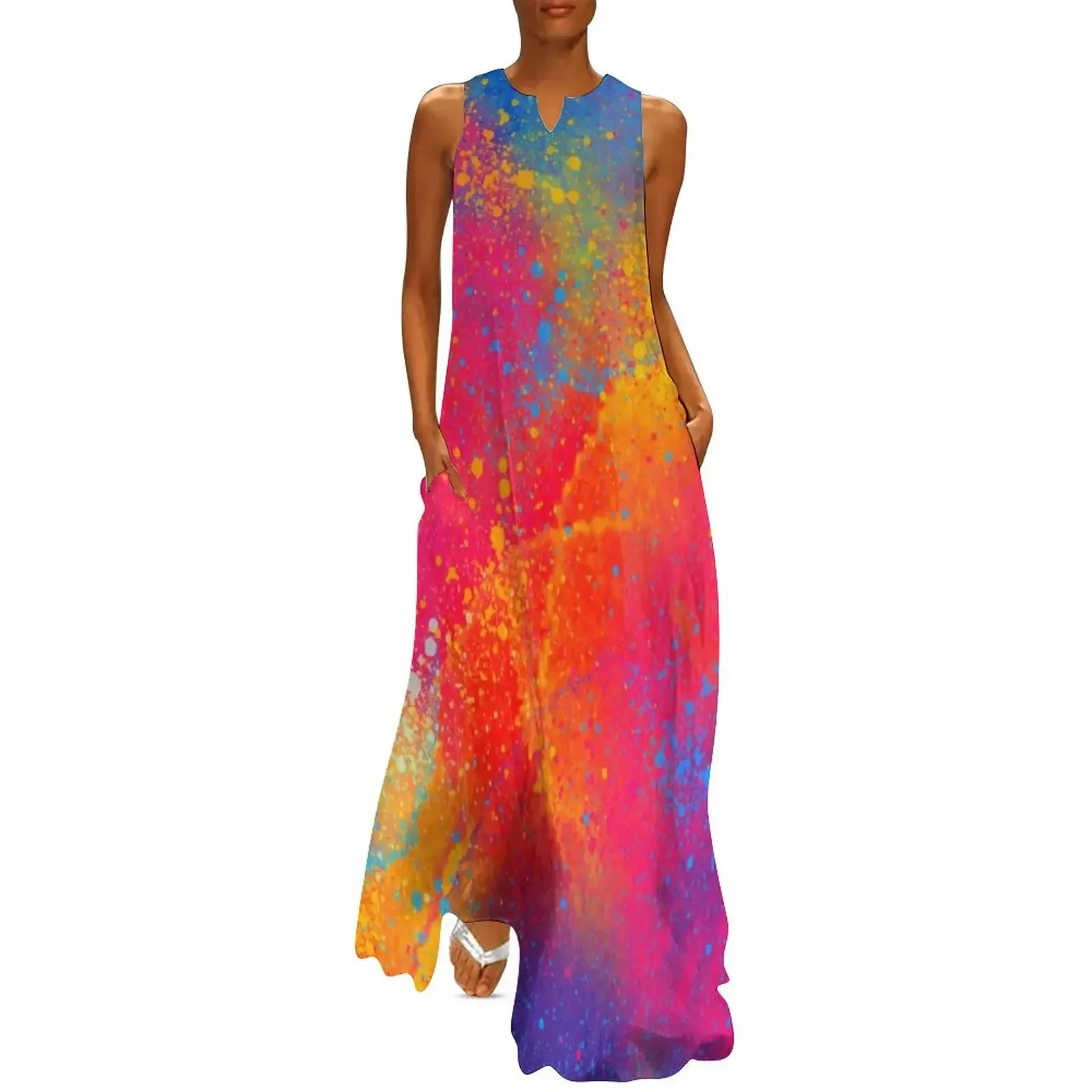 

Neon Pop Long Dress Woman's evening dress summer clothes for women long sleeve dresses dress women summer