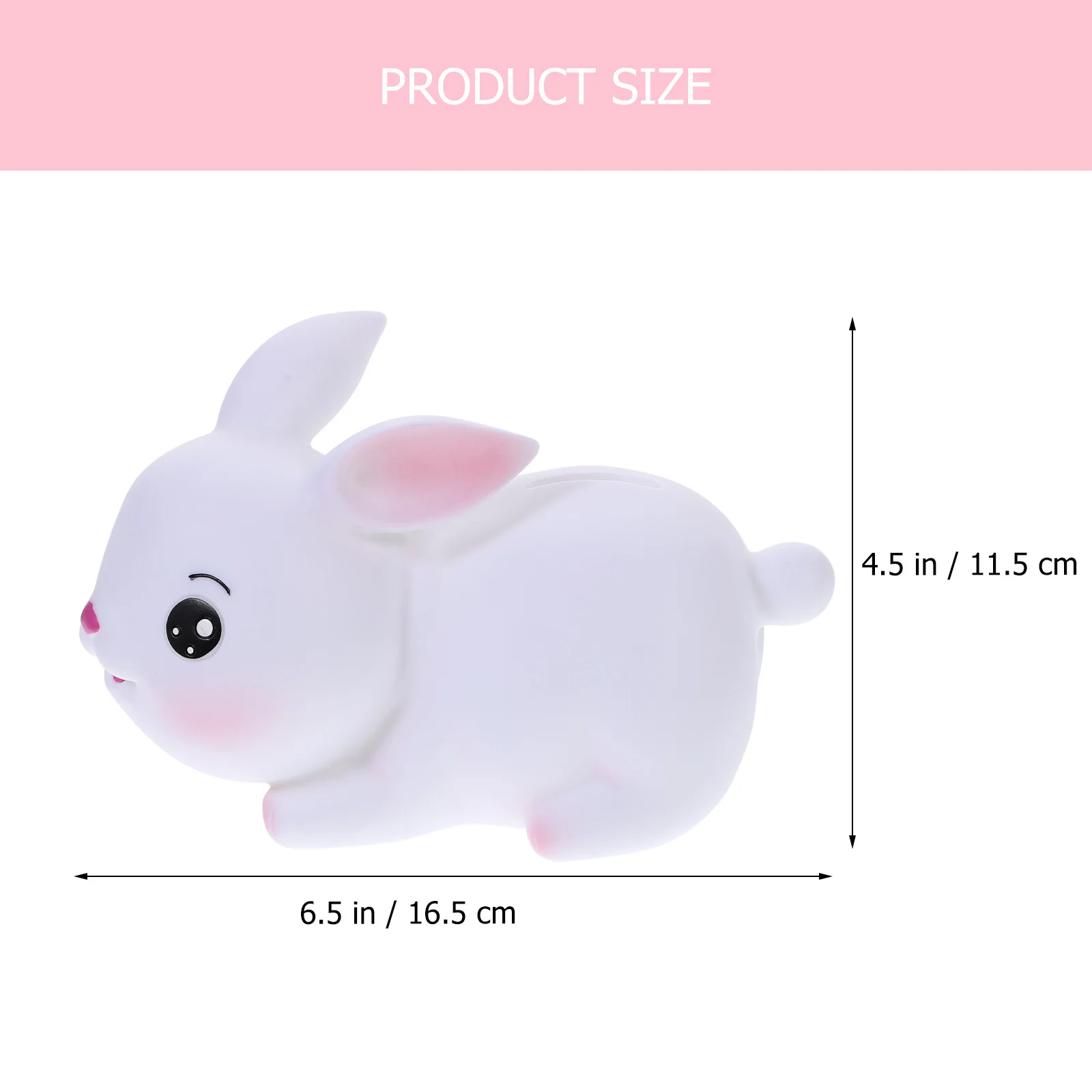 子供用貯金箱 女の子用バニーバンク 壊れないお金入れ 可愛いビニール製ウサギのおもちゃ