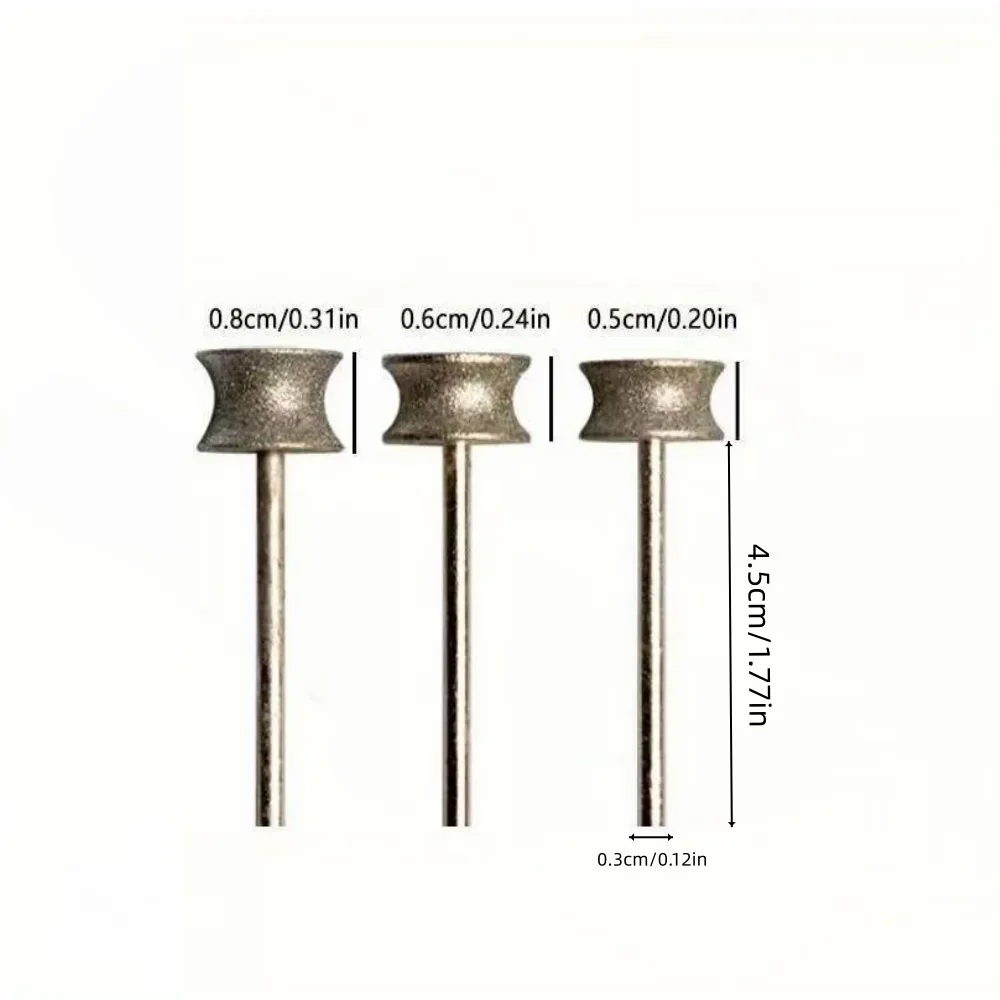 1‑PC Emery Grinding Polishing Bit with Shank, Curved Round‑Corner Tool for Jade Ring Polishing & Glass Edge Chamfering