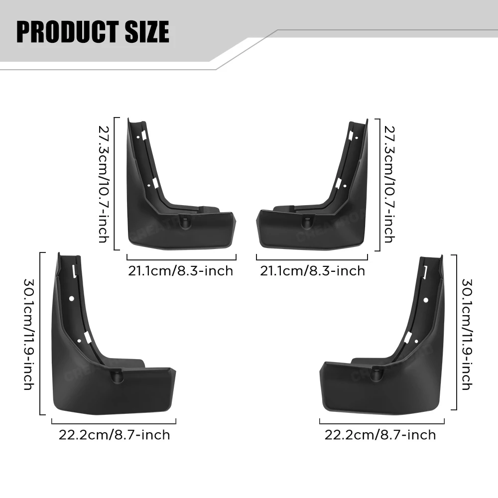 Custom Fit 4PCS Mud Flaps for Trumpchi GS8 2021 2022 2023 2024 No Drilling Splash Guards Mudguards Car Fender Accessories