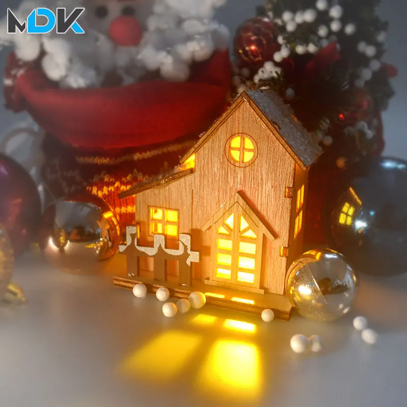USB Night Lights Christmas DIY Small Village House Night Lamp 5V USB plug Indoor Hanging Lanterns Festive Party Decoration